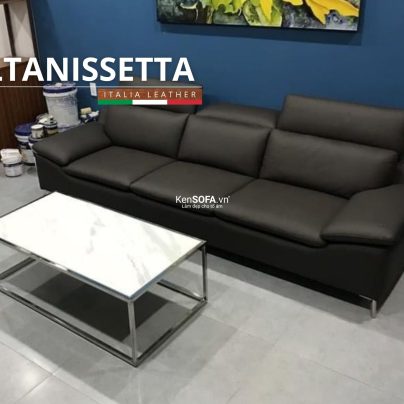 Sofa băng da bò Ý 100% 🇮🇹 DA85 Caltanissetta nhập khẩu