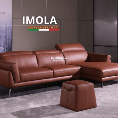 Sofa góc da bò Ý 100% 🇮🇹 DA66 Imola nhập khẩu