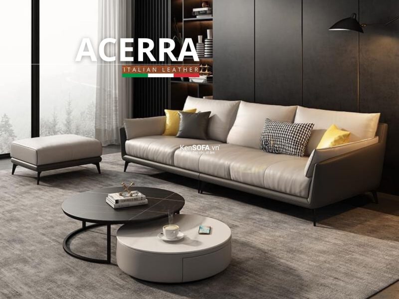 Sofa băng da cao cấp CC88 Acerra da Hàn Quốc nhập khẩu