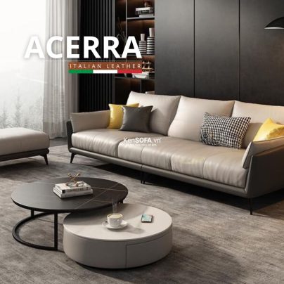 Sofa băng da cao cấp CC89 Acerra da Hàn Quốc nhập khẩu