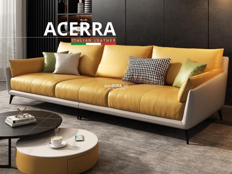 Sofa băng da cao cấp CC88 Acerra da Hàn Quốc nhập khẩu