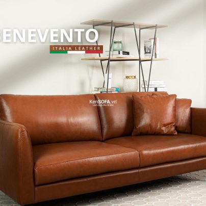 Sofa băng da bò Ý 100% 🇮🇹 DA94 Benevento nhập khẩu