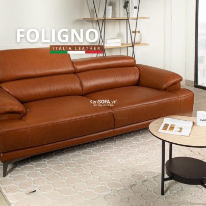 Sofa băng da bò Ý 100% 🇮🇹 DA97 Foligno nhập khẩu