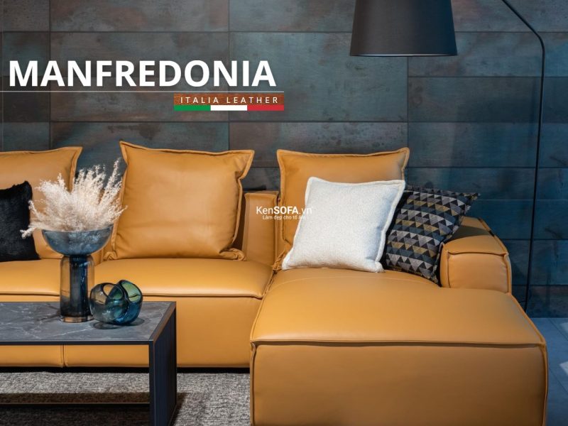 Sofa góc da bò Ý 100% 🇮🇹 DA99 Manfredonia nhập khẩu