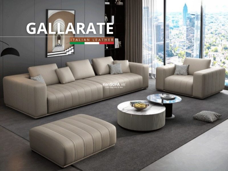Sofa băng da cao cấp CC100 Gallarate da Hàn Quốc nhập khẩu