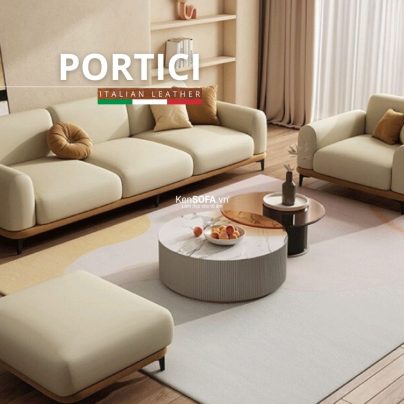 Sofa băng da cao cấp CC102 Portici da Hàn Quốc nhập khẩu