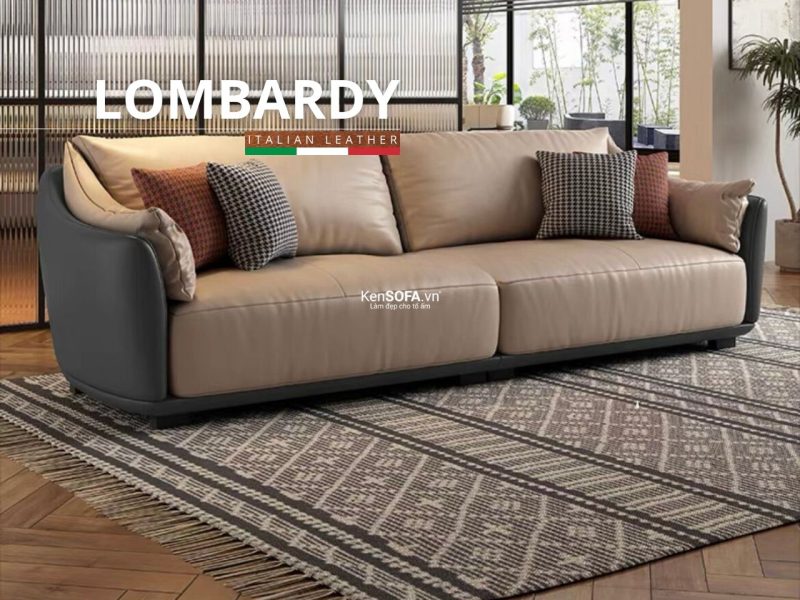 Sofa băng da cao cấp CC108 Lombardy Hàn Quốc nhập khẩu