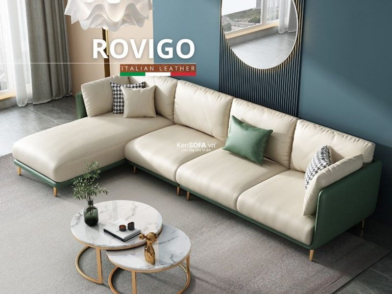 Sofa góc da cao cấp CC99 Rovigoda Hàn Quốc nhập khẩu