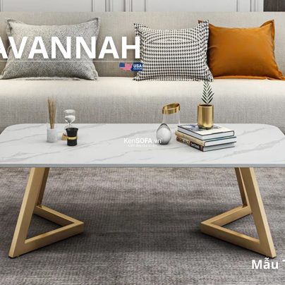 Bàn sofa T61 Savannah mặt đá Ceramic