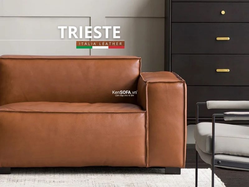 Sofa băng da bò Ý 100% 🇮🇹 DA100 Trieste nhập khẩu