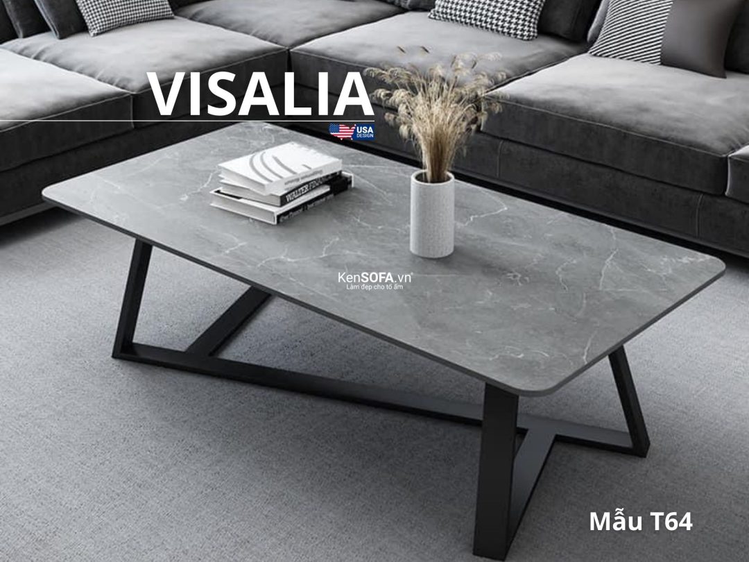 Bàn sofa mặt đá Ceramic T64 Visalia