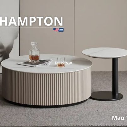 Cặp bàn sofa mặt đá Ceramic T70 Hampton