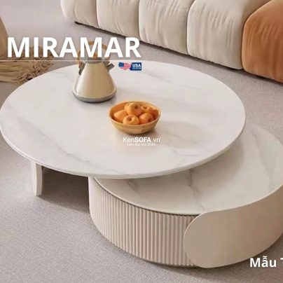 Cặp bàn sofa mặt đá Ceramic T71 Miramar nhập khẩu