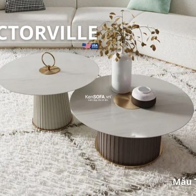 Cặp bàn sofa mặt đá Ceramic T72 Victorville nhập khẩu