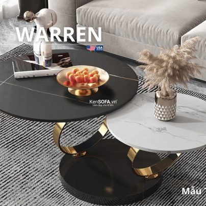 Cặp bàn sofa mặt đá Ceramic T73I Warren nhập khẩu