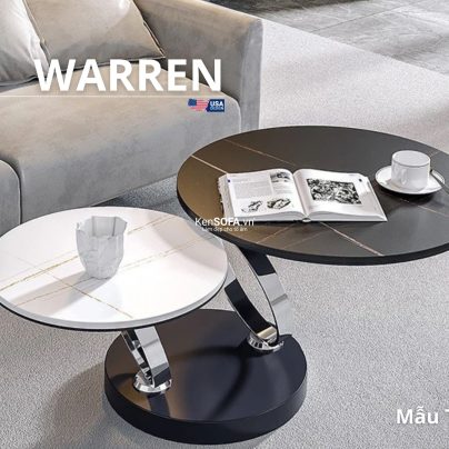 Cặp bàn sofa mặt đá Ceramic T73 Warren nhập khẩu