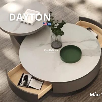Cặp bàn sofa mặt đá Ceramic T77D Dayton nhập khẩu