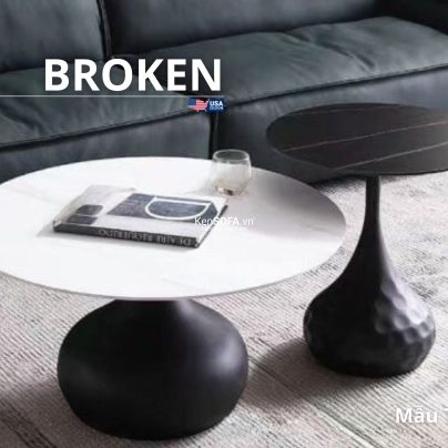 Cặp bàn sofa mặt đá Ceramic T89 Broken