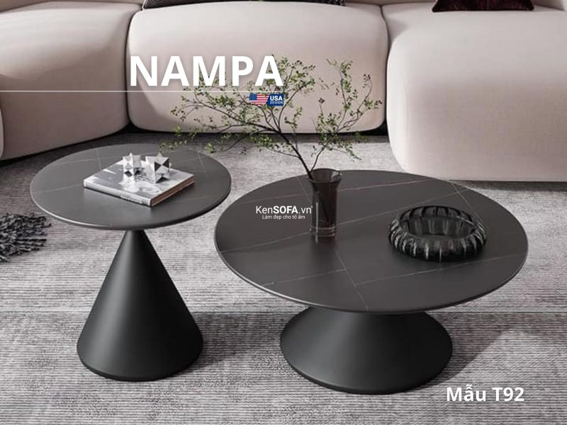 Cặp bàn sofa mặt đá Ceramic T92 Nampa