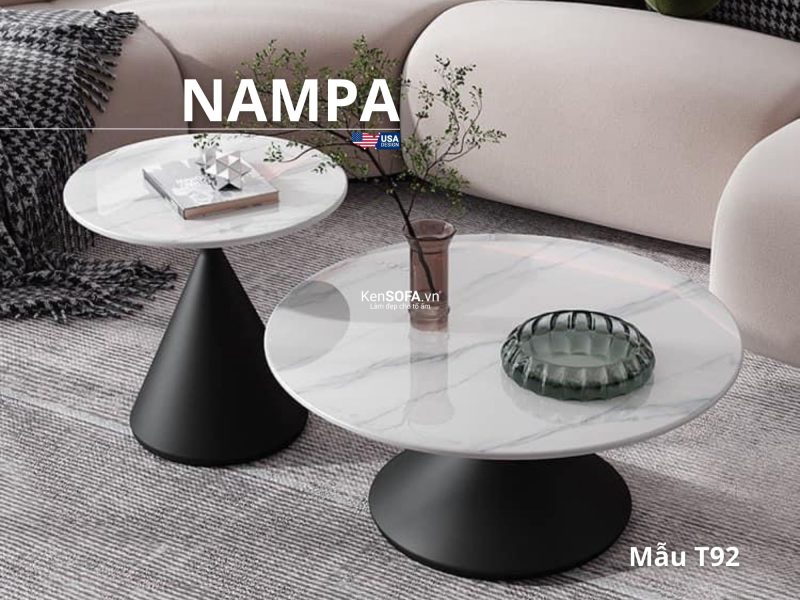 Cặp bàn sofa mặt đá Ceramic T92 Nampa