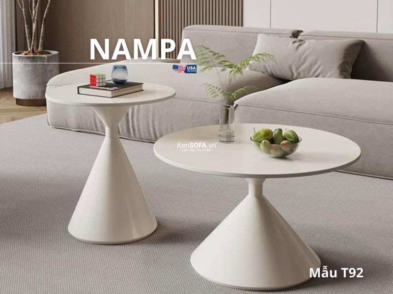 Cặp bàn sofa mặt đá Ceramic T92 Nampa