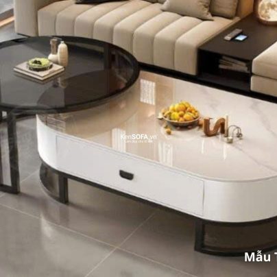 Cặp bàn sofa mặt đá Ceramic T96 Everett