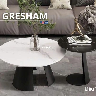 Cặp bàn sofa mặt đá Ceramic T98 Gresham