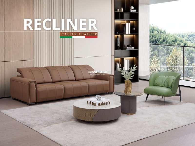 Sofa thư giãn Da Bò Ý 🇮🇹 chỉnh điện Recliner R08