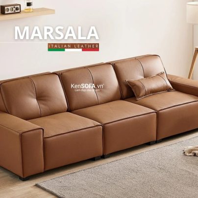 Sofa băng da cao cấp CC122 Marsala Hàn Quốc nhập khẩu