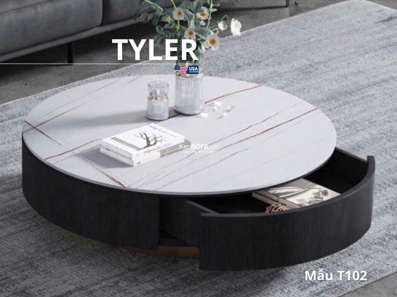 Cặp bàn sofa mặt đá Ceramic T102 Tyler