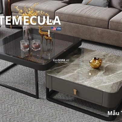 Cặp bàn sofa mặt đá Ceramic T99 Temecula