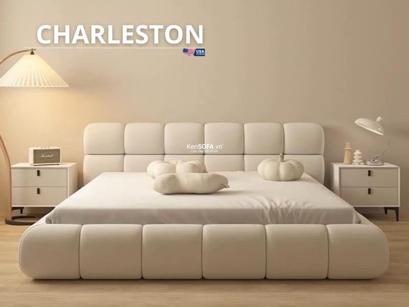 Giường Ngủ Bọc Nệm Charleston GN17