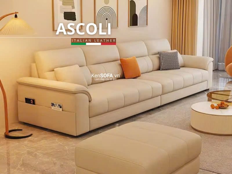 Sofa băng da cao cấp CC128 Ascoli Hàn Quốc nhập khẩu