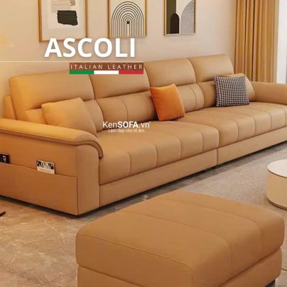 Sofa băng da cao cấp CC128 Ascoli Hàn Quốc nhập khẩu