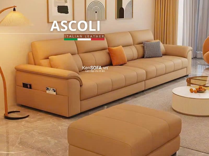 Sofa băng da cao cấp CC128 Ascoli Hàn Quốc nhập khẩu