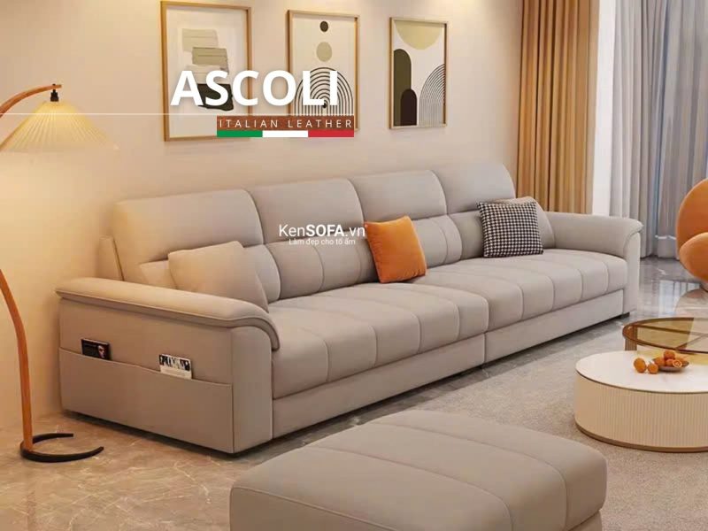 Sofa băng da cao cấp CC128 Ascoli Hàn Quốc nhập khẩu