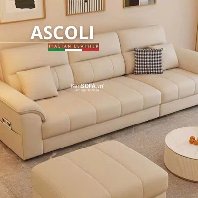 Sofa băng da cao cấp CC128 Ascoli Hàn Quốc nhập khẩu