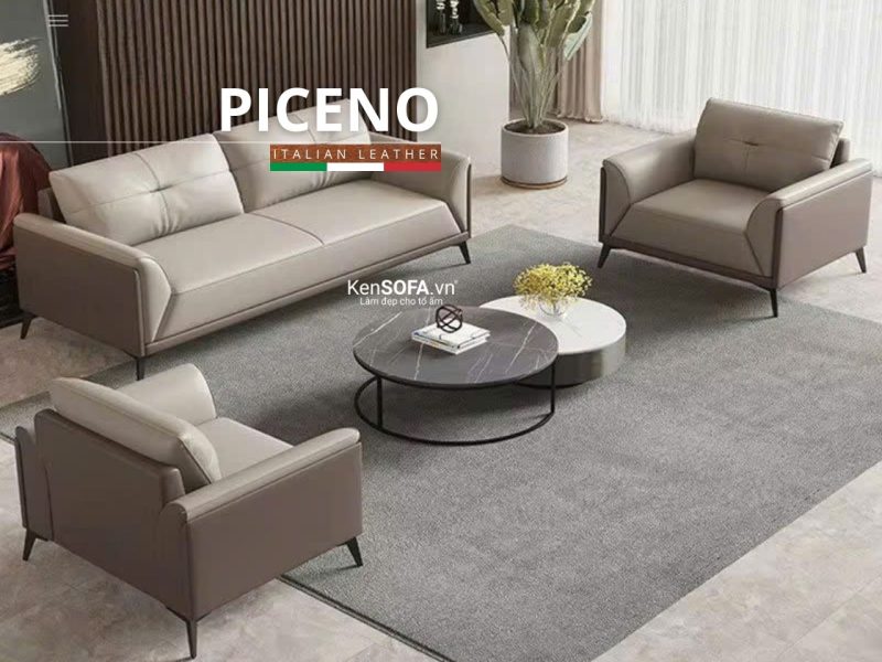 Sofa băng da cao cấp CC129 Piceno Hàn Quốc nhập khẩu