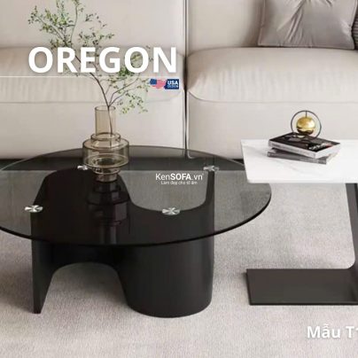 Cặp bàn sofa mặt đá Ceramic T106 Oregon