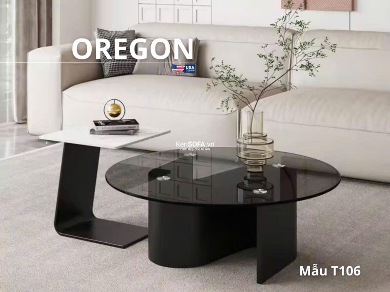 Cặp bàn sofa mặt đá Ceramic T106 Oregon