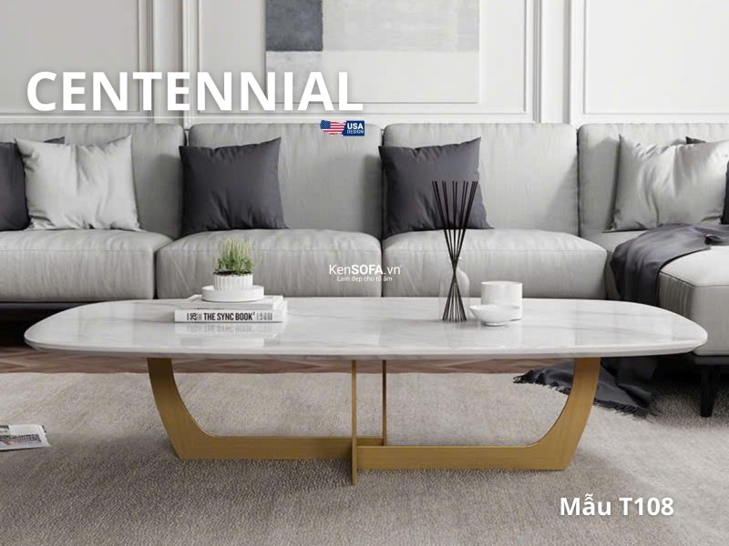 Bàn sofa mặt đá Ceramic T108 Centennial