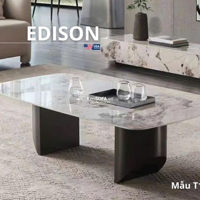 Bàn sofa mặt đá Ceramic T109 Edison