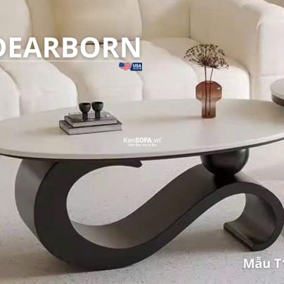 Cặp bàn sofa mặt đá Ceramic T111 Dearborn