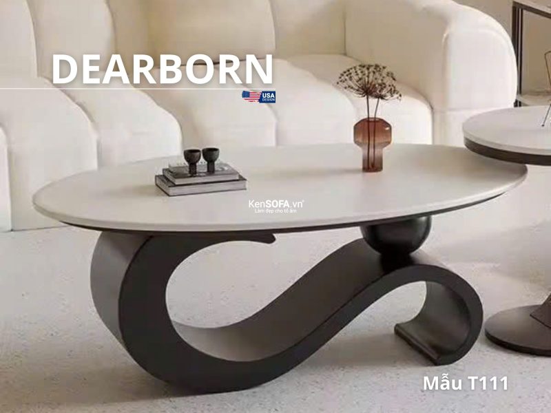 Cặp bàn sofa mặt đá Ceramic T111 Dearborn