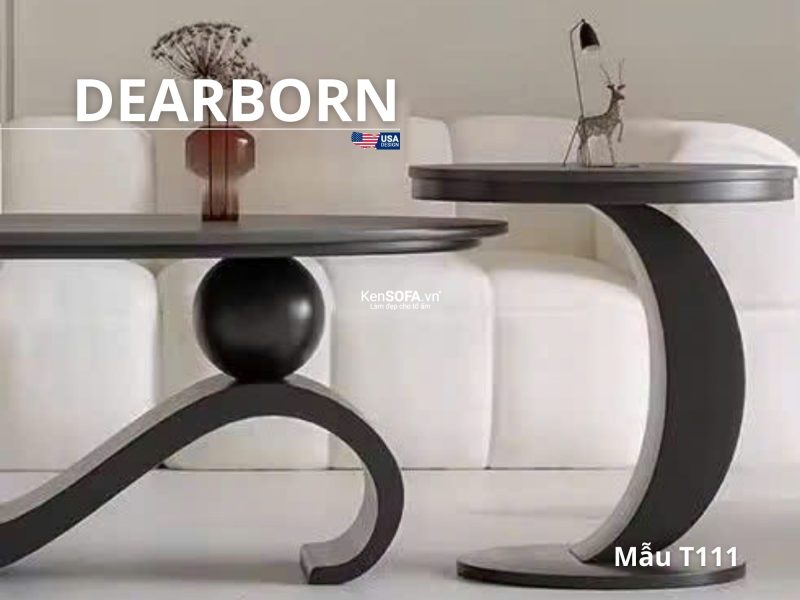 Cặp bàn sofa mặt đá Ceramic T111 Dearborn