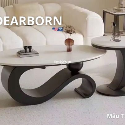 Cặp bàn sofa mặt đá Ceramic T111 Dearborn