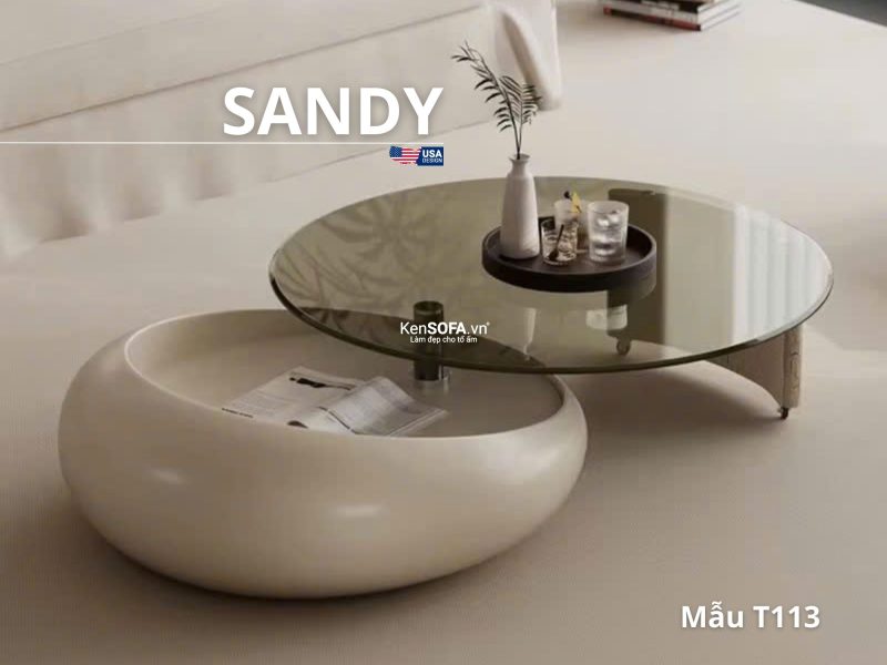 Cặp bàn sofa nhập khẩu T113 Sandy