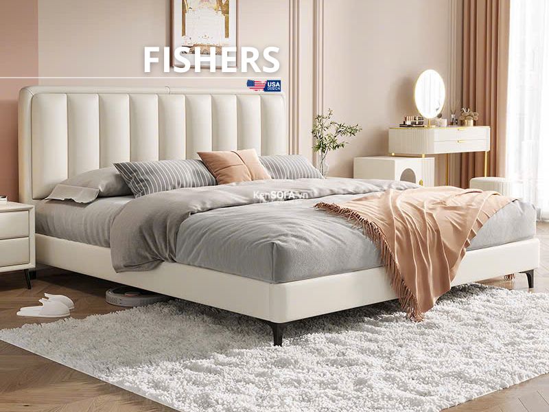 Giường Ngủ Bọc Nệm Fishers GN20