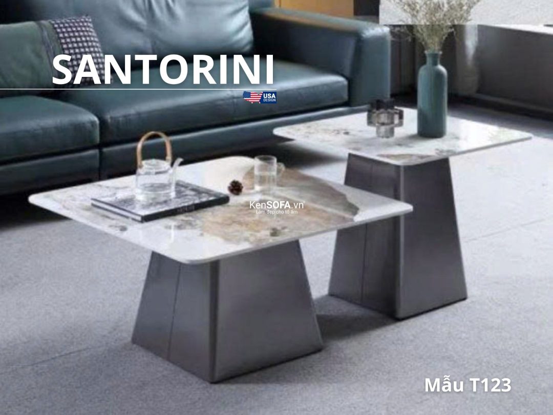Cặp bàn sofa mặt đá Ceramic T123 Mirabella